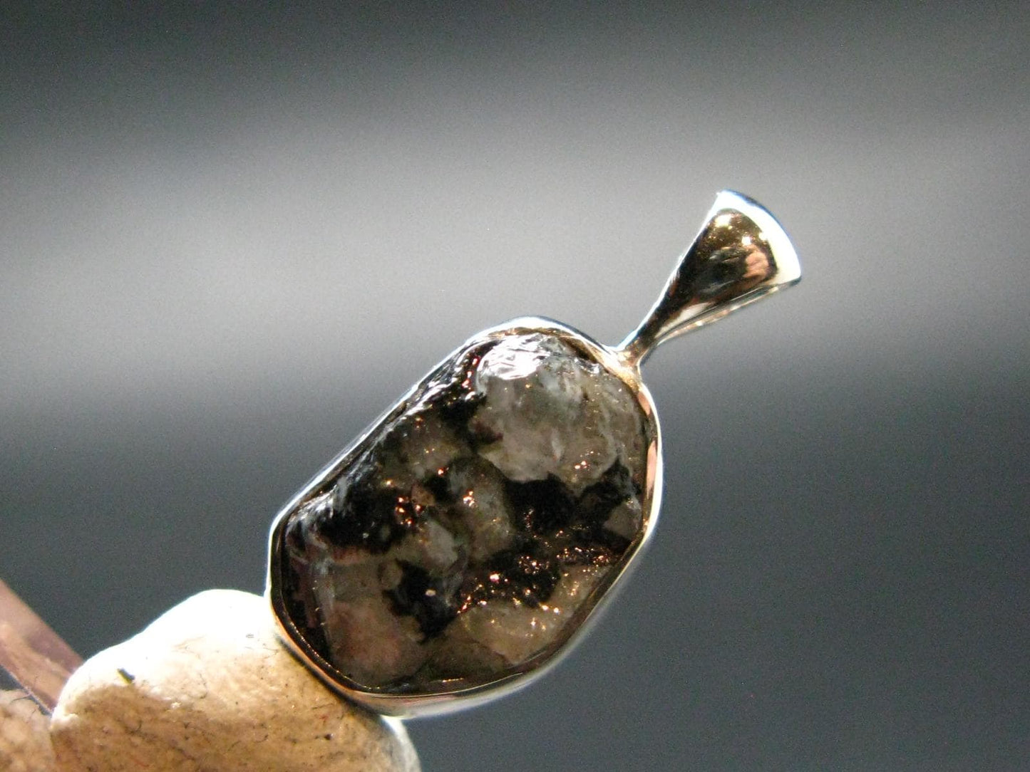 Phenakite Phenacite Crystal Silver Pendant From Brazil - 0.8" - 1.77 Grams