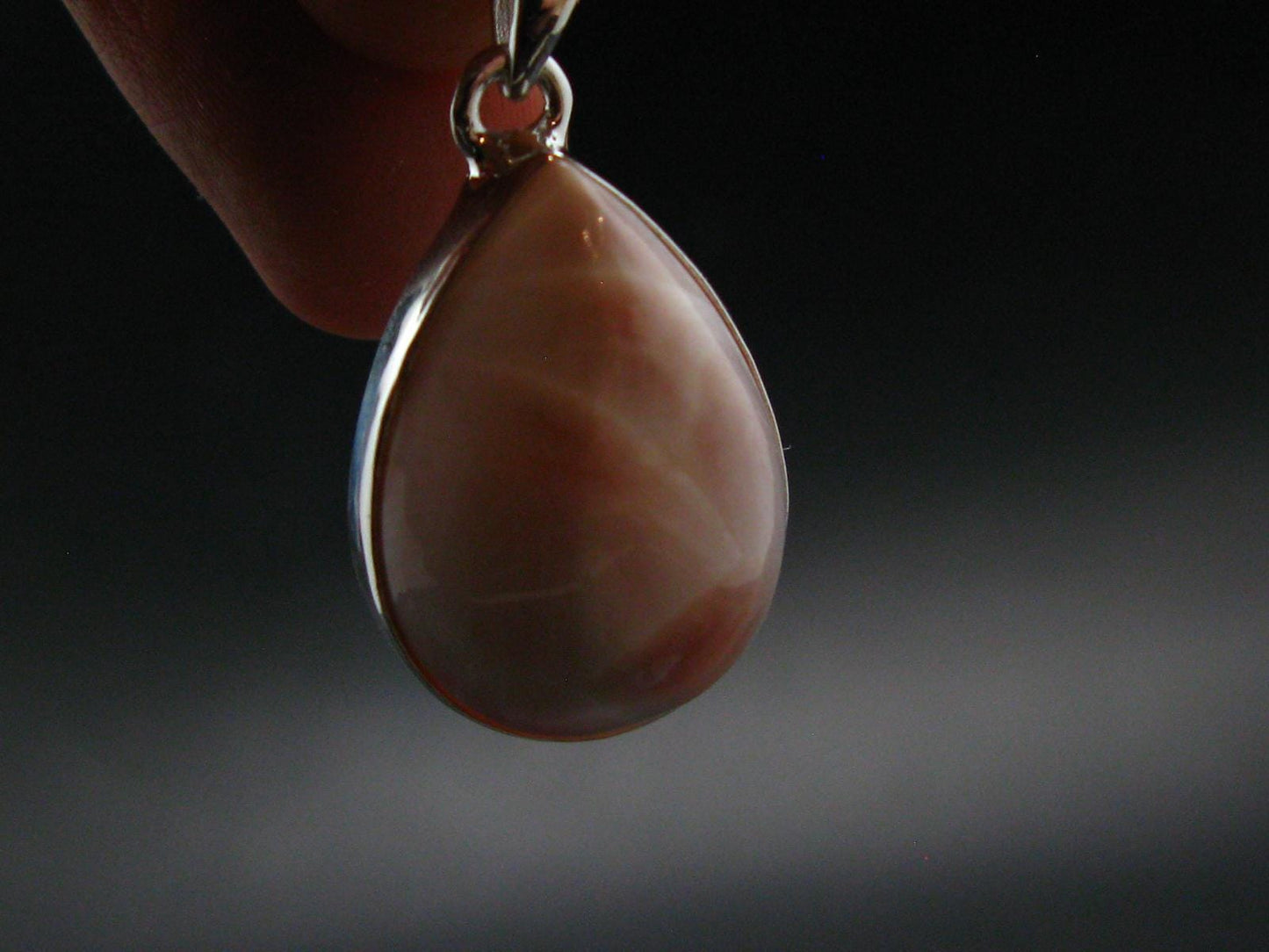 Natrolite Silver Plated Pendant Necklace From Indonesia - 1.3" - 4.90 Grams