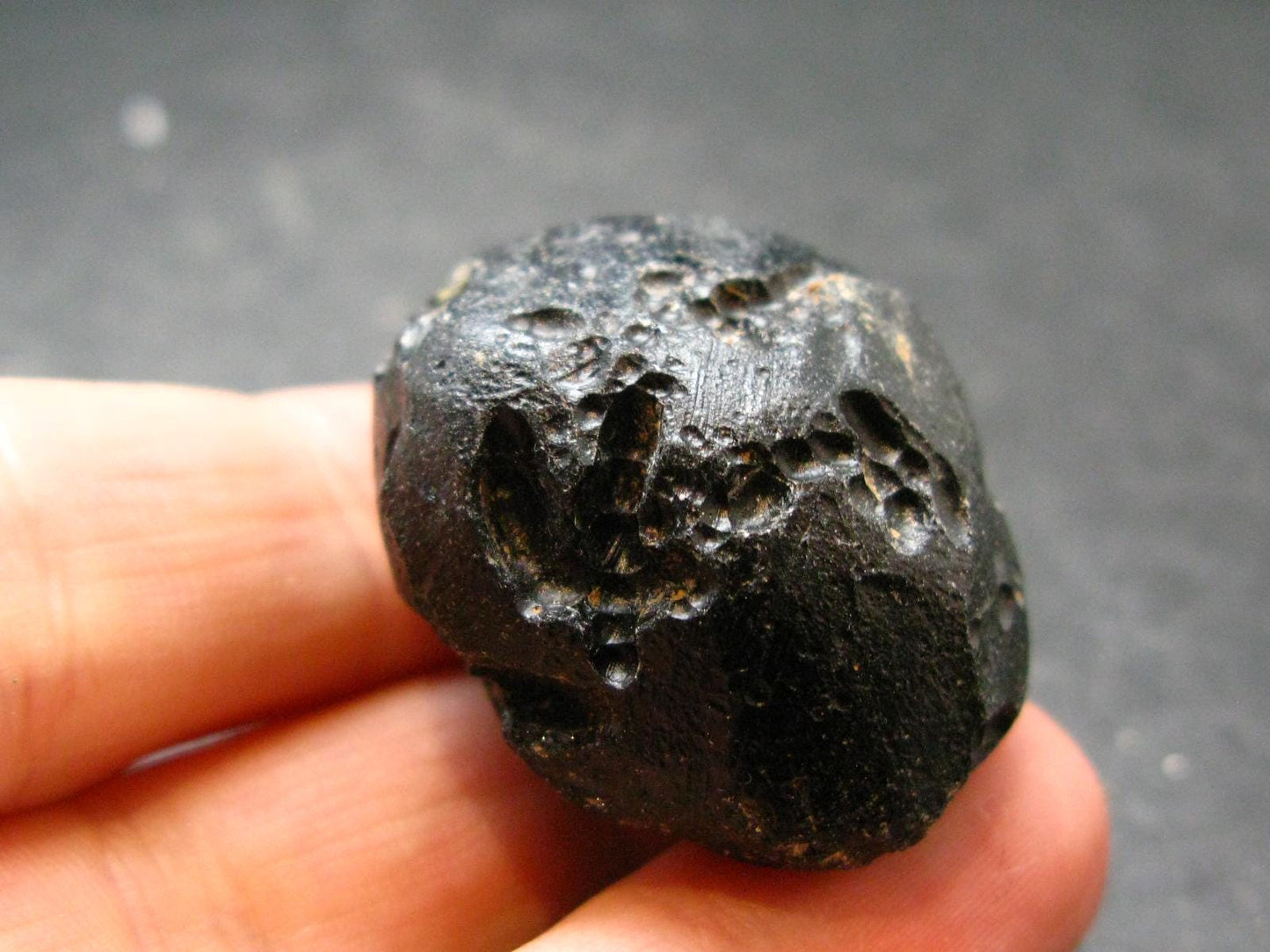 Rare Large Black Tibetan Tektite Raw Piece from Tibet - 1.2" - 20.54 Grams