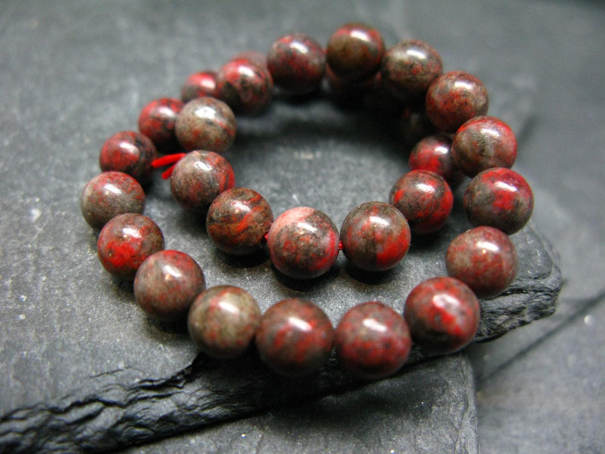 Cinnabar Genuine Bracelet ~ 7 Inches ~ 6mm Round Beads