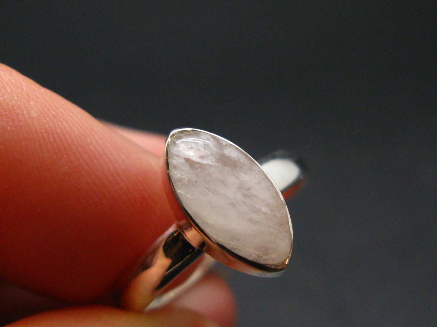 Natrolite Silver Ring From Russia - 2.12 Grams - Size 7