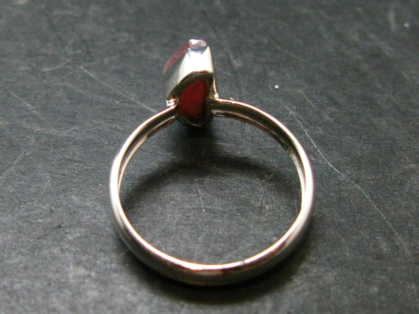 Pezzottaite Crystal Silver Ring From Madagascar - Size 7 - 2.01 Grams