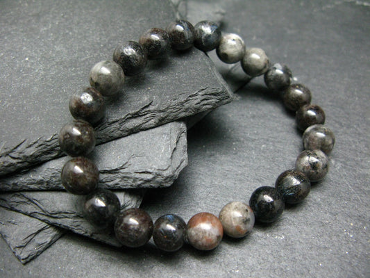 Biotite Mica Genuine Bracelet ~ 7 Inches ~ 8mm Round Beads