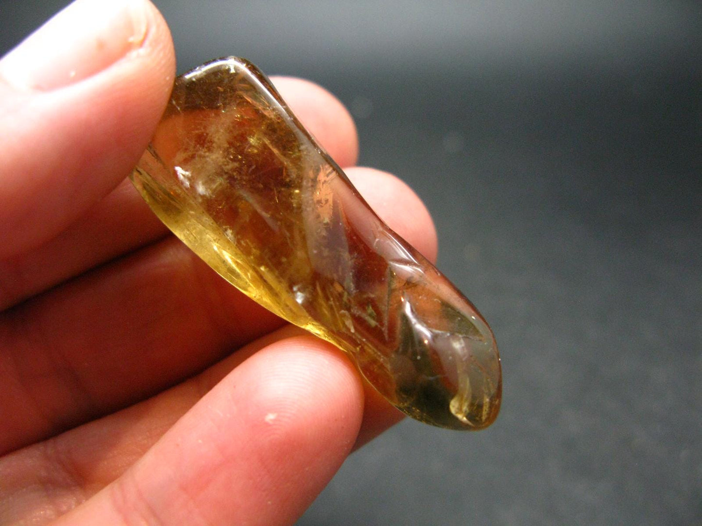 Nice Untreated Unheated Citrine Tumbled Stone from Zambia - 57.45 Carats - 1.6"