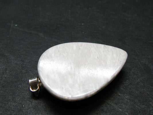 Scolecite Silver Plated Pendant From India - 1.3" - 4.16 Grams