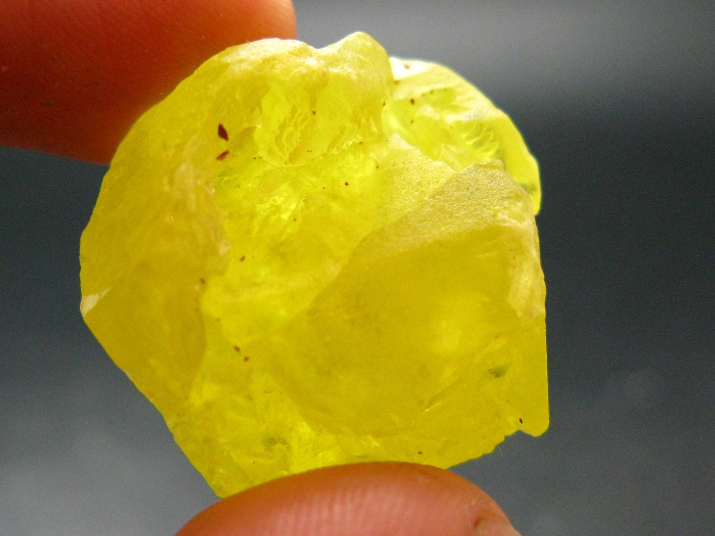 Large Yellow Sulphur Sulfur Crystal Italy - 1.0"