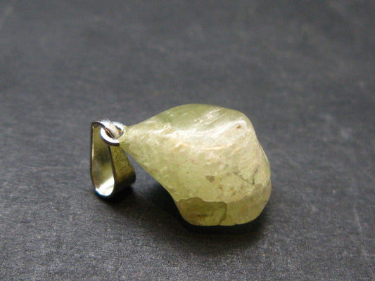 Brazilianite Crystal Silver Pendant From Brazil - 0.7" - 1.9 Grams