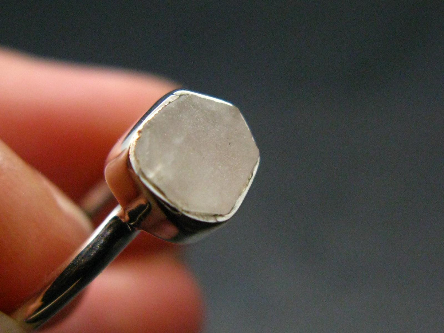 Phenakite Phenacite Crystal Silver Ring From Nigeria - Size 6 - 1.77 Grams
