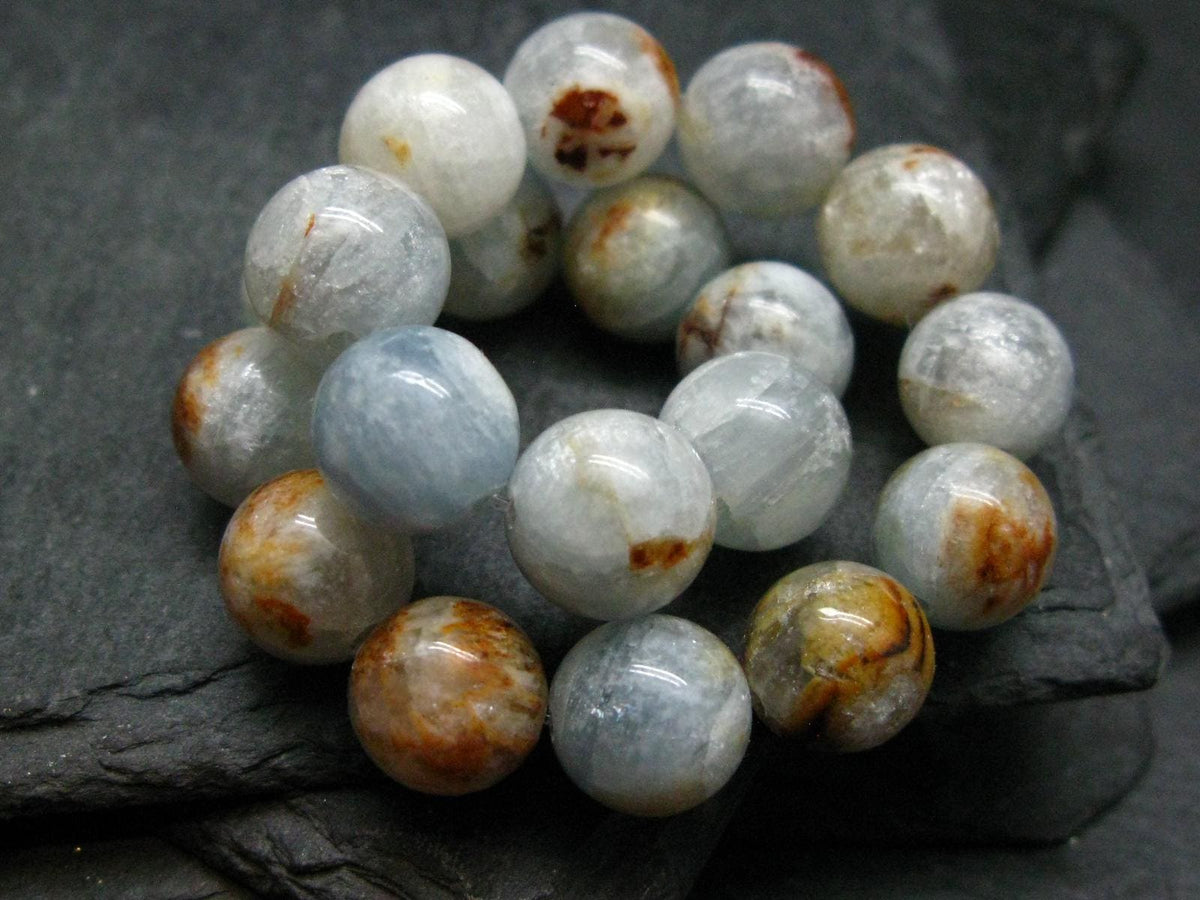 Genuine Celestite Celestine Bracelet ~ 7 Inches ~ 10mm Round Beads