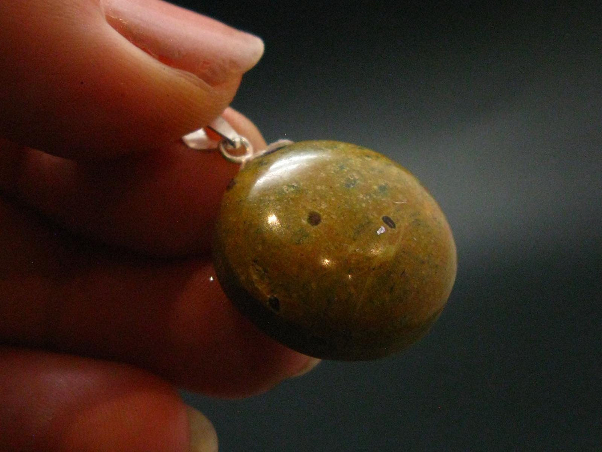 Rare SS Pendant Atlantasite Stichtite + Serpentine from Australia - 1.4"