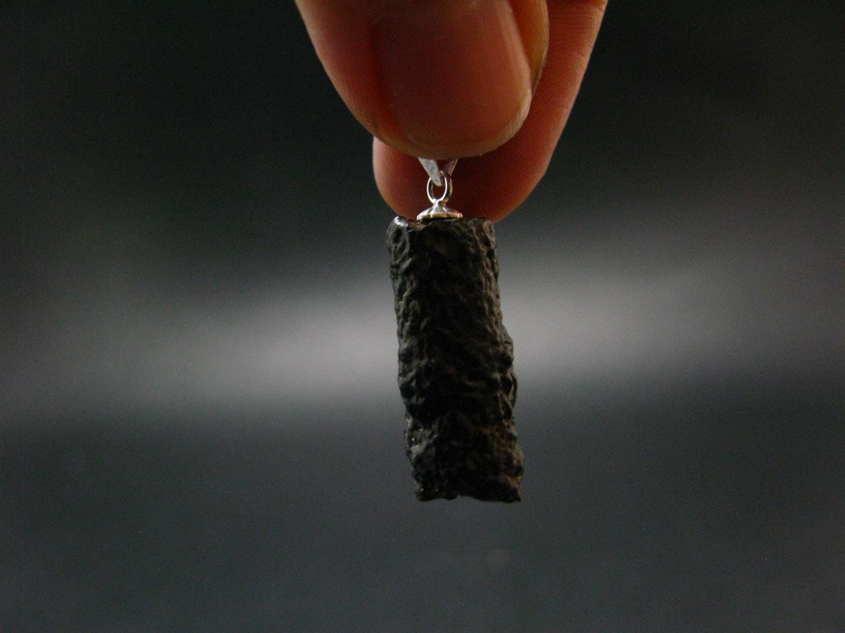 Rare Prophecy Stone Limonite after Pyrite Silver Pendant From Egypt - 1.2" - 5.50 Grams