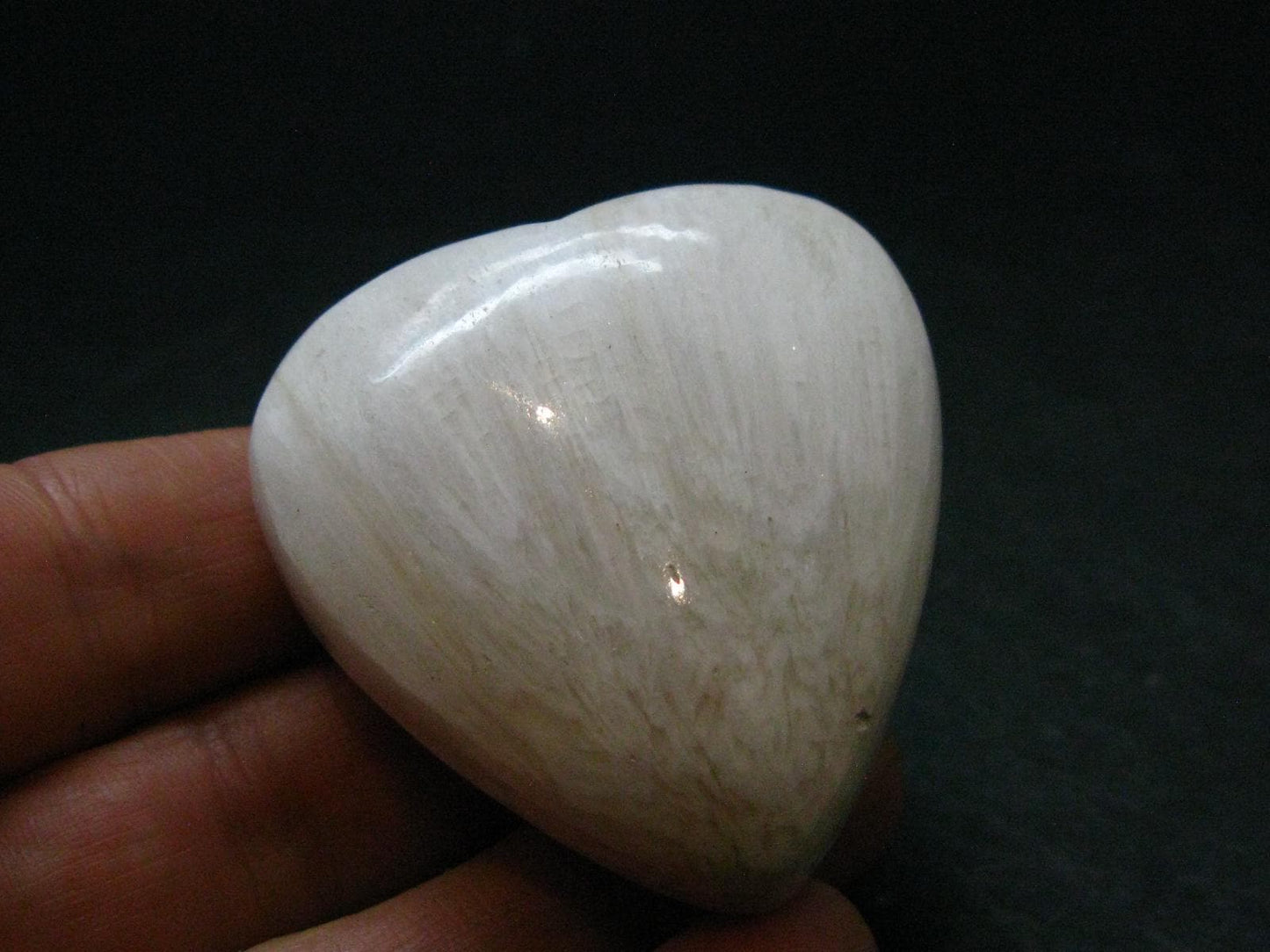 Scolecite Heart From India - 1.6" - 44.50 Grams