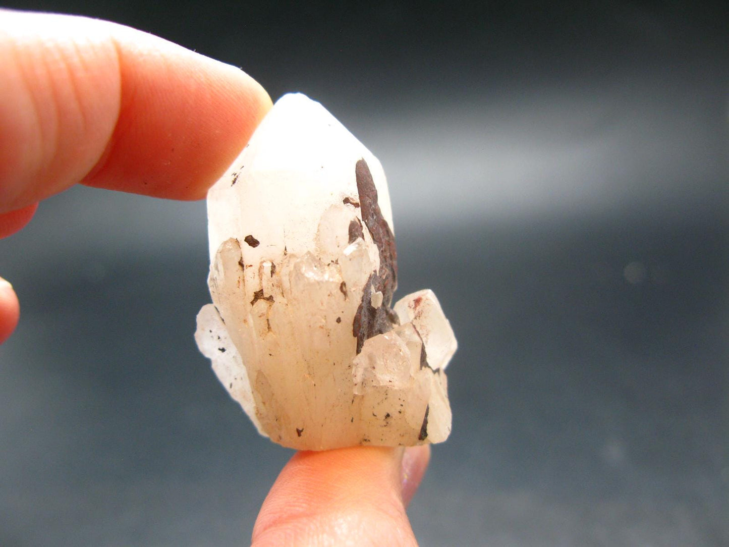 Hollandite in Quartz Crystal from Madagascar - 1.4" - 22.04 Grams