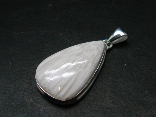 Scolecite Silver Plated Pendant From India - 1.6" - 6.56 Grams