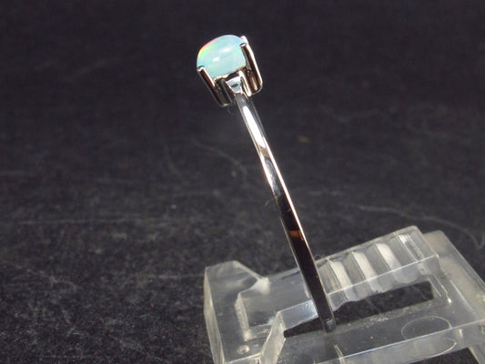 Flashes of Lightning!! Natural Cabochon Opal 925 Sterling Silver Ring from Ethiopia Size - 8 - 0.97 Grams