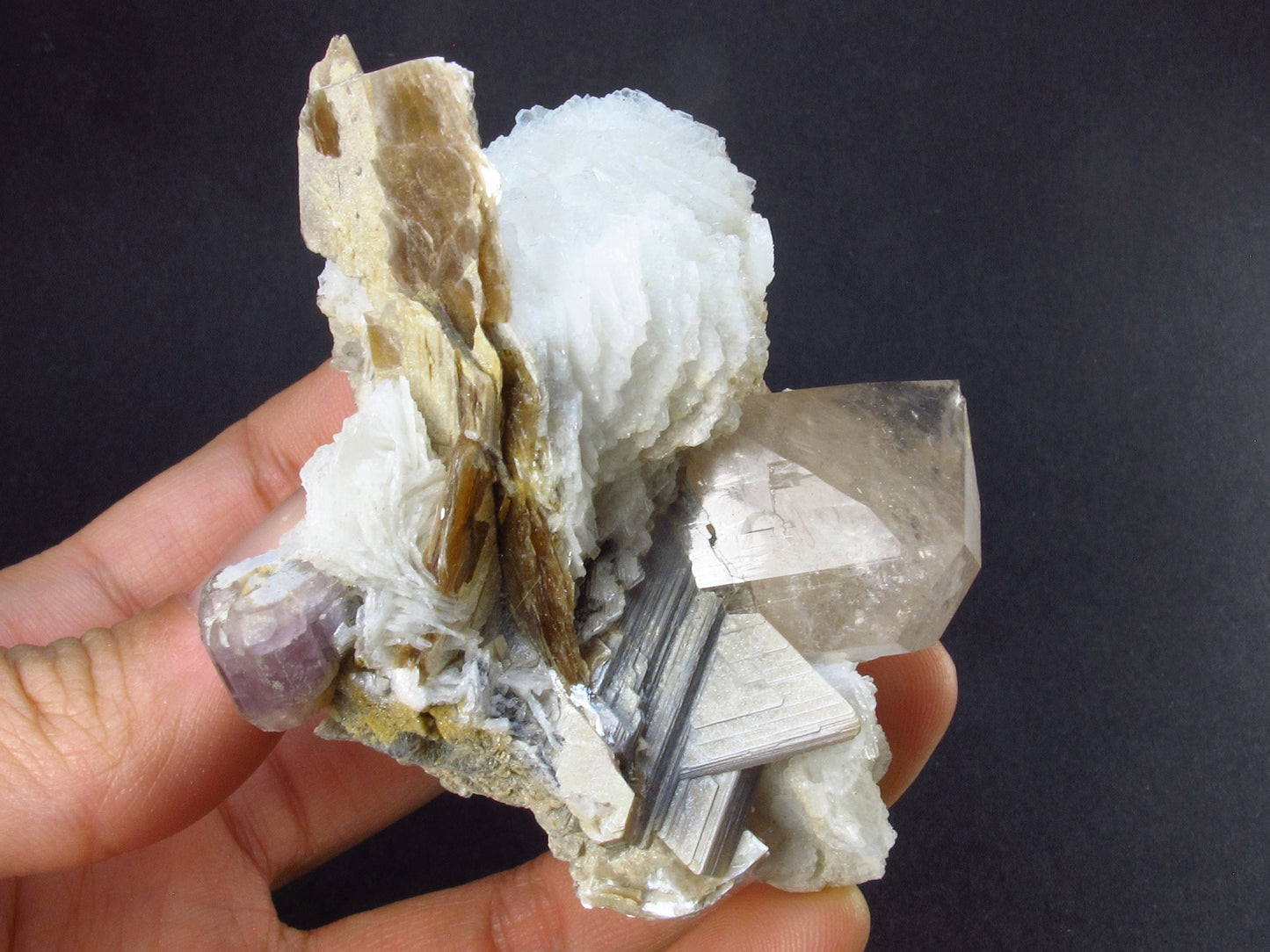 Rare Topaz and Apatite Cluster From Pakistan - 2.7"