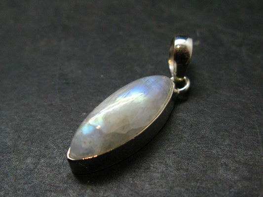 Natural Glow From Inside Moonstone 925 Silver Pendant - 1.3" - 3.57 Grams