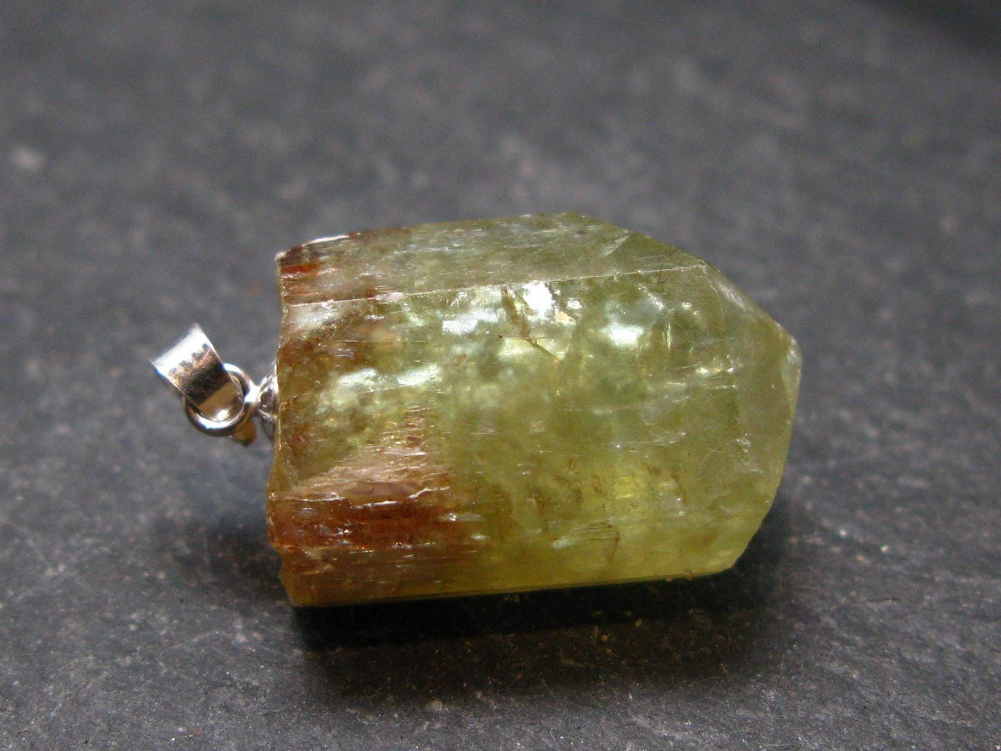 Large Gold Apatite Tumbled Pendant from Mexico - 7.41 Grams - 1.0"