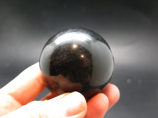Black Obsidian Sphere From Mexico - 1.8" - 137.60 Grams