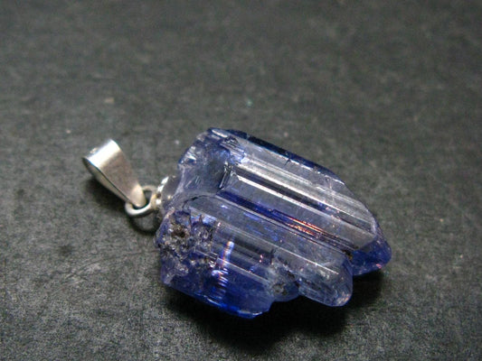 Tanzanite Pendant In Sterling Silver From Tanzania - 0.9" - 2.31 Grams