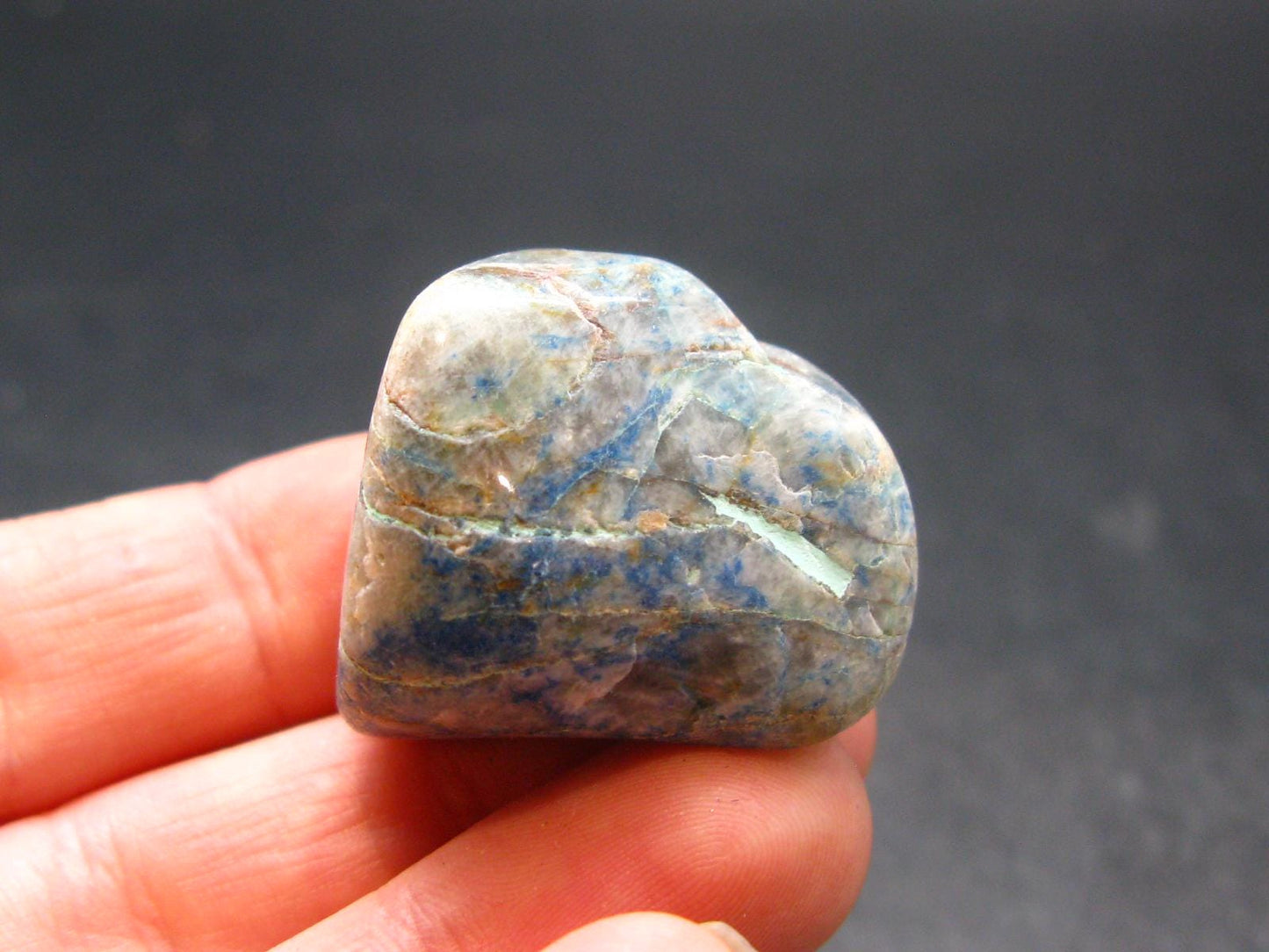 Quantum Quattro Tumbled Malachite Dioptase Shattuckite Chrysocola Stone - 1.0" - 19.63 Grams
