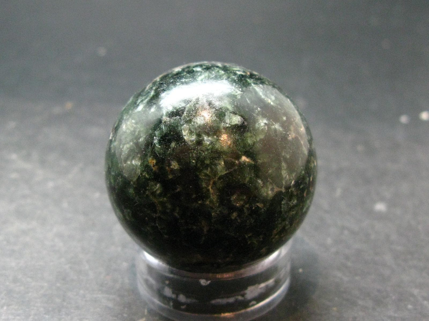 Nice Polished Seraphinite Clinochlore Sphere From Russia - 1.6"