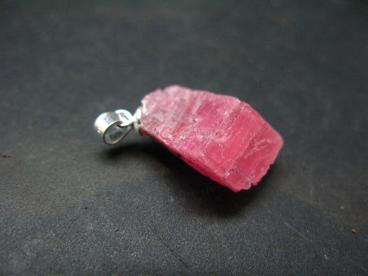 Rhodochrosite Sterling Silver Pendant From Alma Colorado - 1.0" - 3.57 Grams