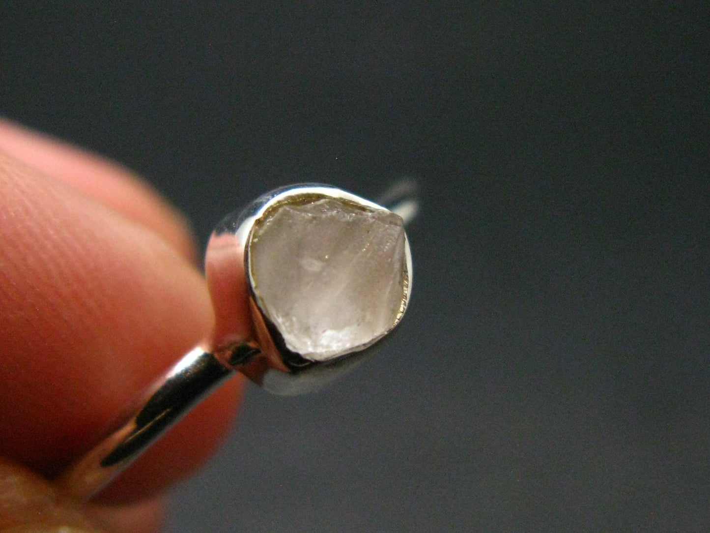 Phenakite Phenacite Crystal Silver Ring From Brazil - Size 7 - 1.79 Grams