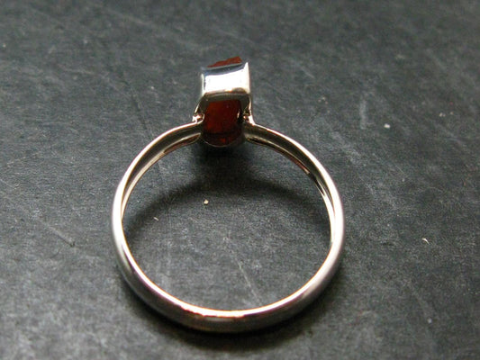 Pezzottaite Crystal Silver Ring From Madagascar - Size 8 - 2.03 Grams