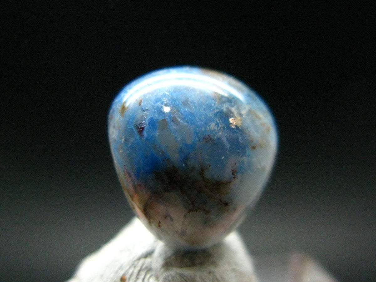 Papagoite in Quartz Cabochon from Messina S. Africa - 5.35 Carats - 12x11mm