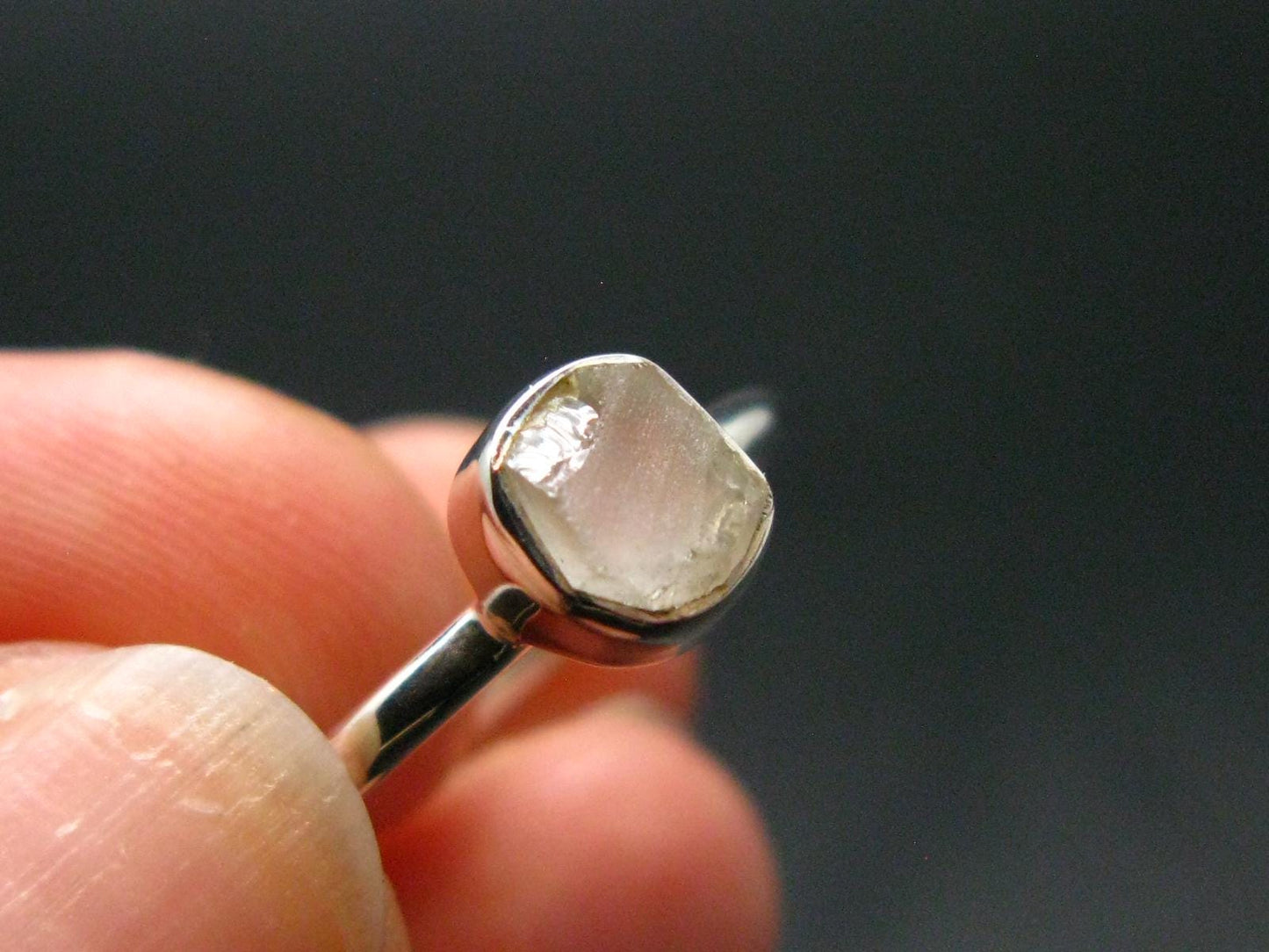 Phenakite Phenacite Crystal Silver Ring From Brazil - Size 6 - 1.79 Grams