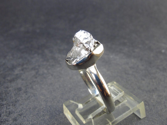 Large Meteorite Campo Del Cielo Sterling Silver Ring from Argentina - 3.22 Grams - Size 7.5