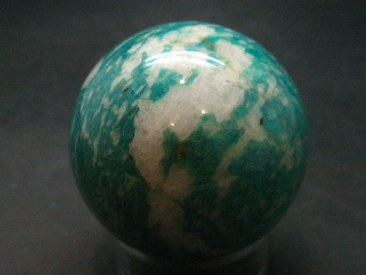 Rich Green Amazonite Sphere Ball From Madagascar - 1.7"