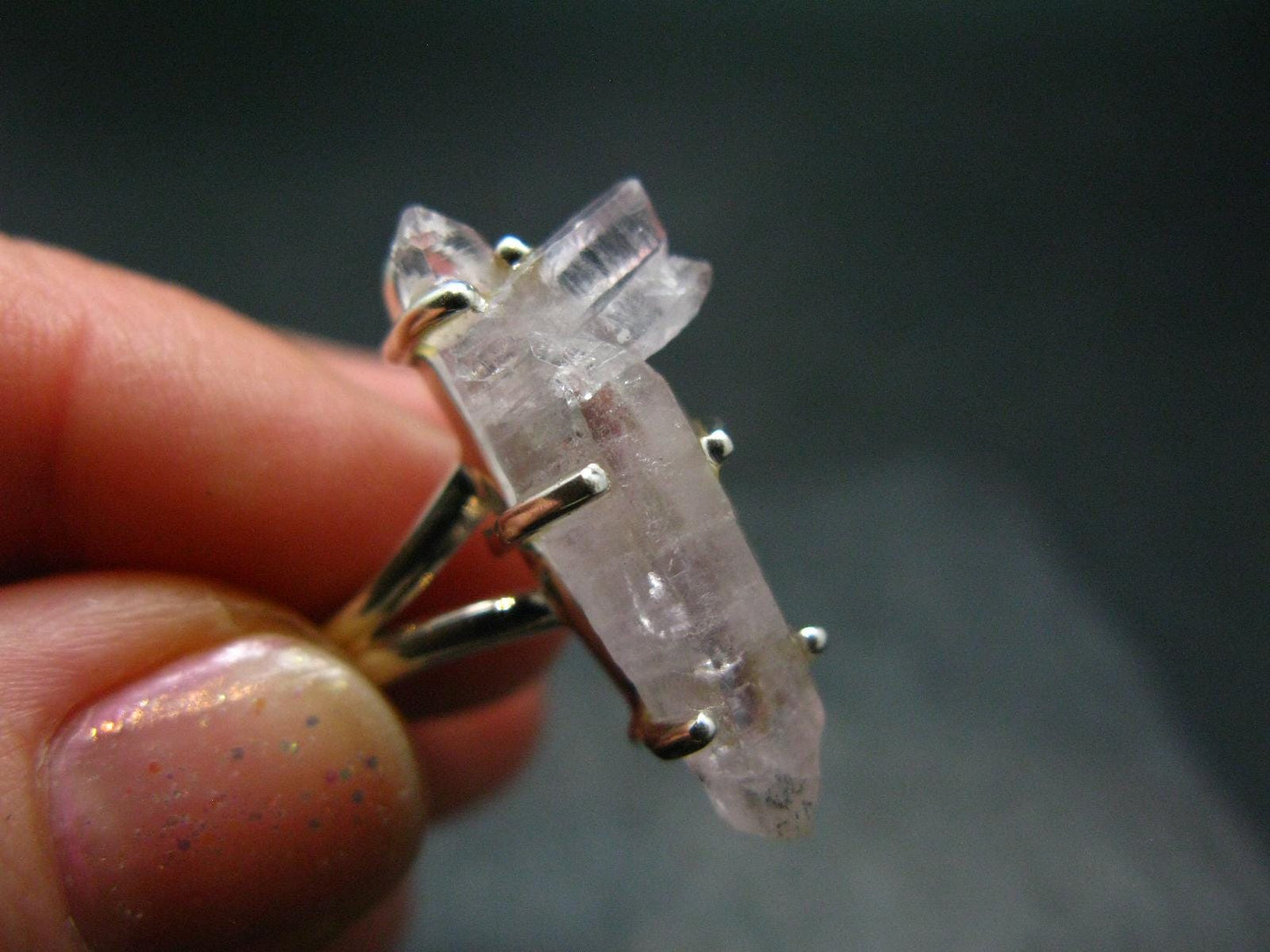 Vera Cruz Amethyst Silver Ring From Mexico - Size 9 - 5.0 Grams
