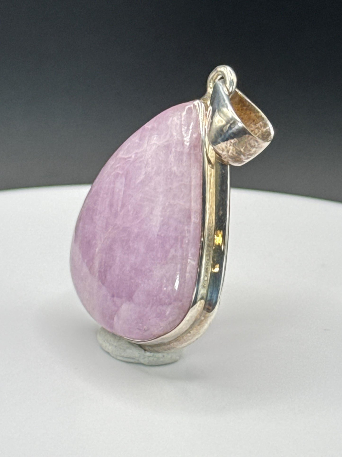 Natural Pink Kunzite Sterling Silver Charm | Heart-Soothing Crystal Jewelry