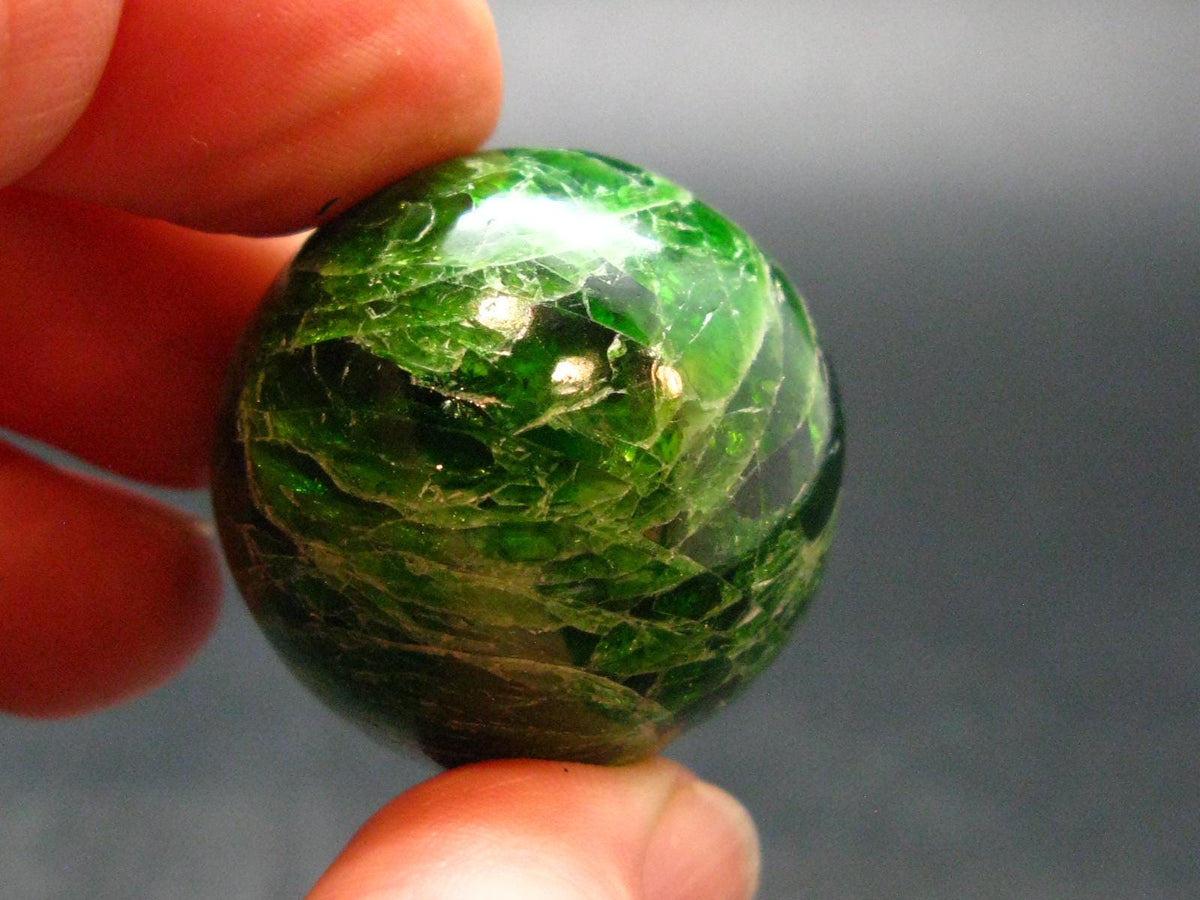 Gem Chrome Diopside Ball Sphere From Russia - 1.1"- 36.74 Grams
