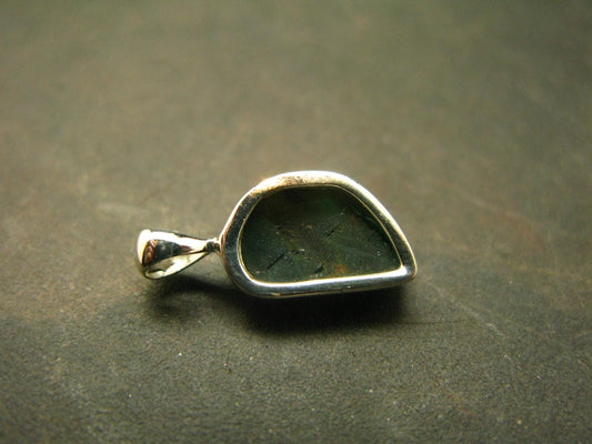 Grandidierite Silver Pendant From Madagascar - 0.7" - 1.13 Grams