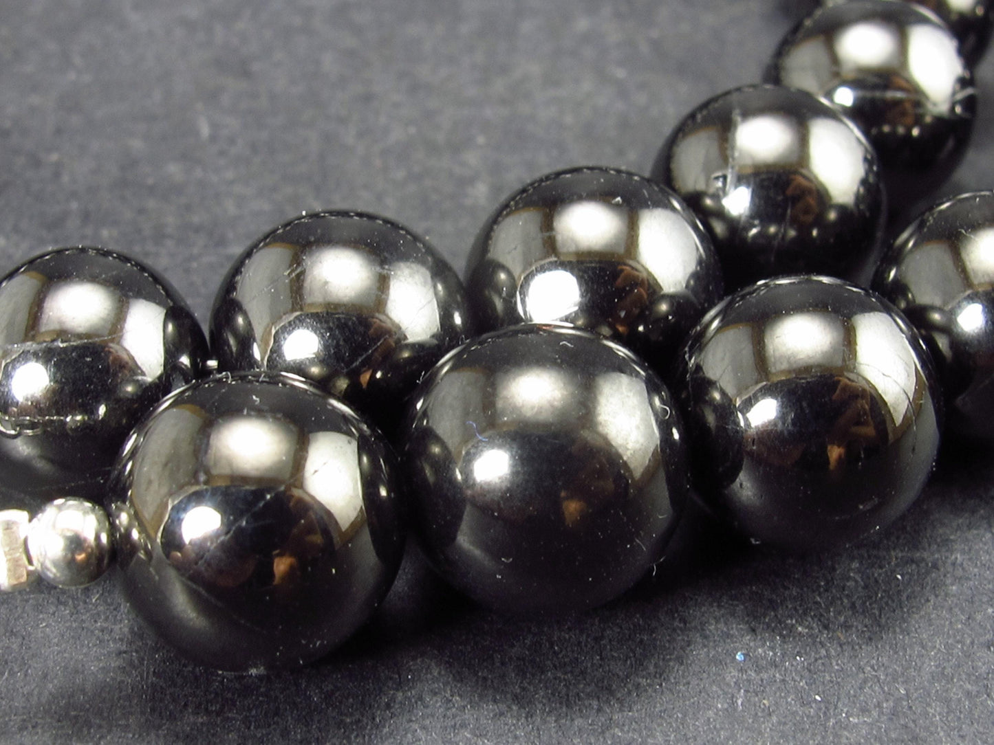 Elite Shungite Necklace with 10mm Round Beads From Russia - 18"