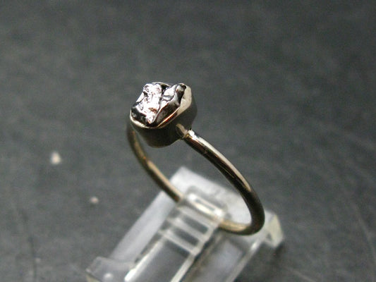 Meteorite Campo Del Cielo Sterling Silver Ring From Argentina - 2.09 Grams - Size 8