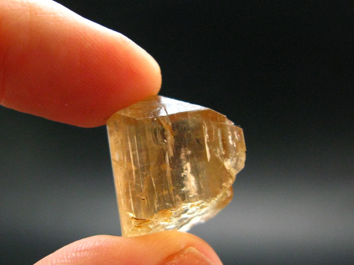Large Perfect Golden Scapolite Crystal from Tanzania - 5.42 Grams - 0.8"