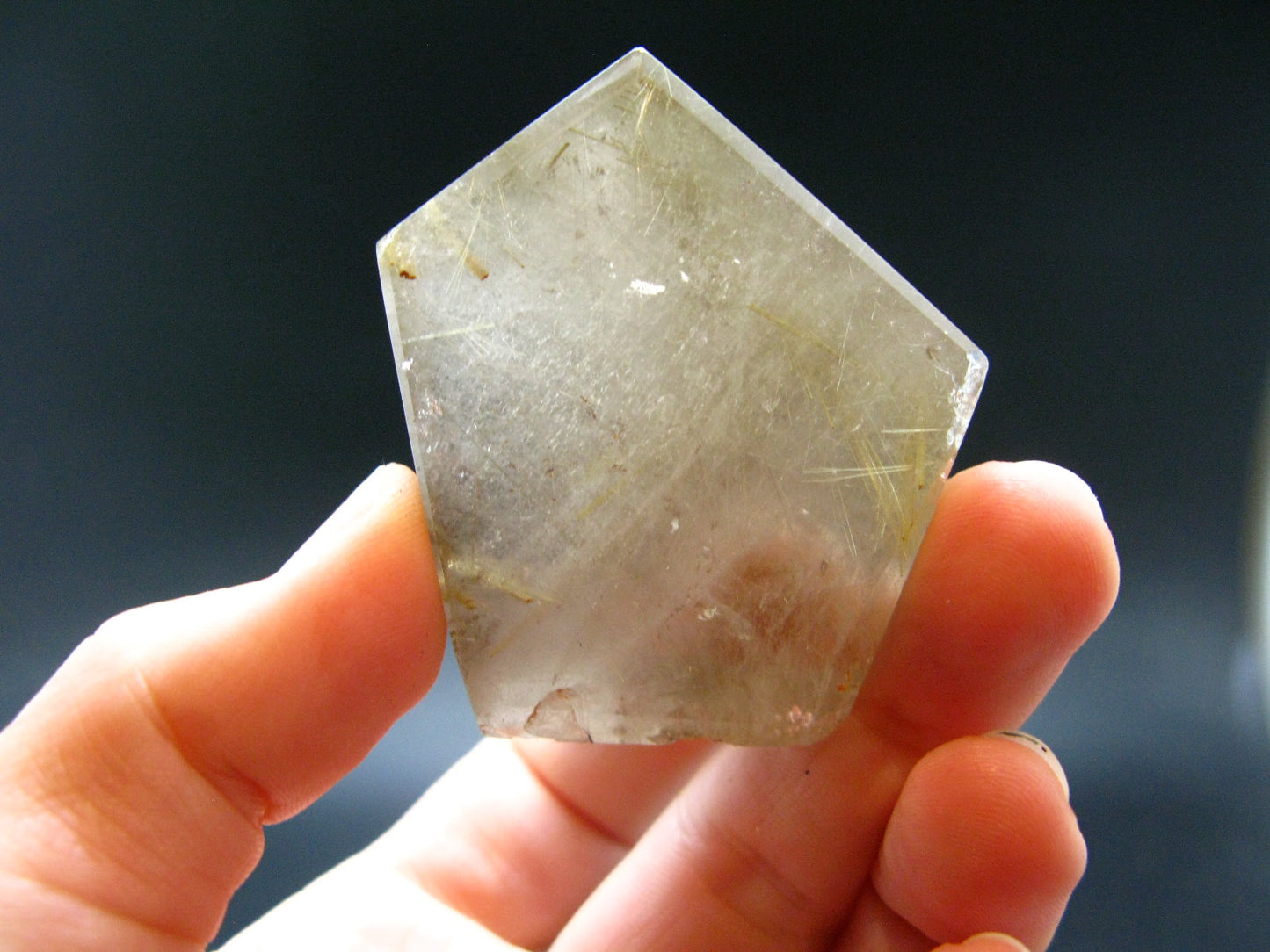 Large Polished Rutilated Quartz Crystal from Brazil - 2.0" - 79.56 Grams