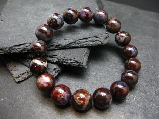 Bustamite Genuine Bracelet ~ 7.5 Inches ~ 12mm Round Beads