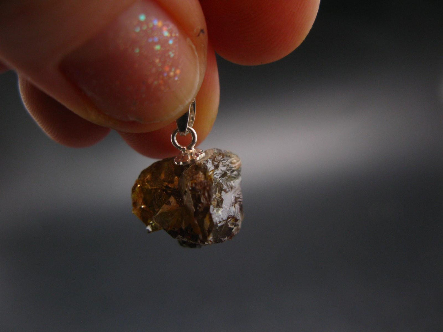 Sphalerite 925 Silver Pendant from Spain - 0.6" - 2.22 Grams