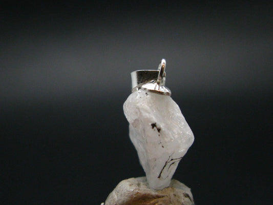 Phenakite Phenacite Crystal Silver Pendant from Russia - 0.7" - 1.57 Grams
