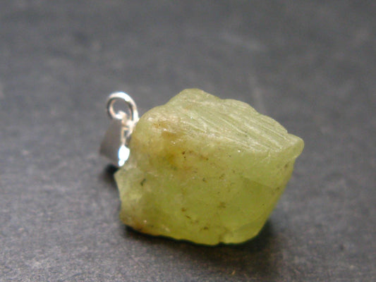 Chrysoberyl Crystal Silver Pendant From Brazil - 2.55 Grams