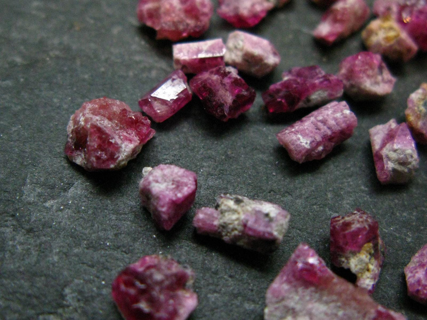 Nice Lot of 36 Bixbite Red Emerald Beryl Crystals From Utah USA - 18.67 Carats