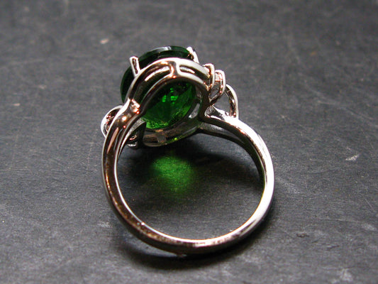 Helenite Gaia Stone Gem Sterling Silver Ring From Washington - Size 7 - 4.5 Carats