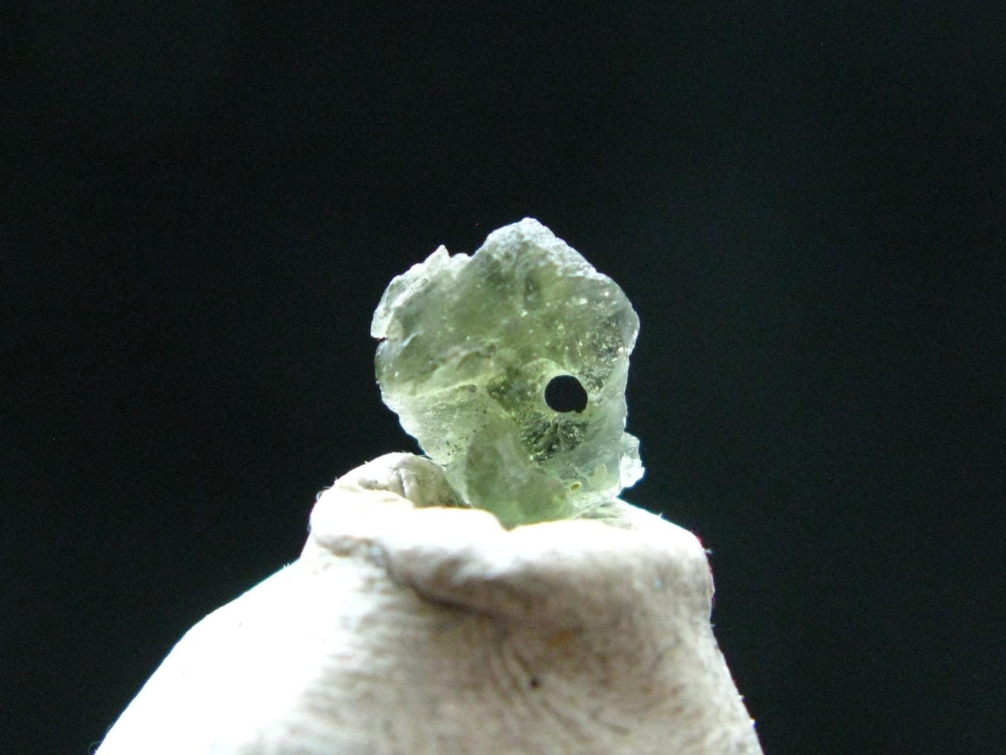 Moldavite Tektite Raw Bead from Czech Republic - 8 mm - 1.20 Carats