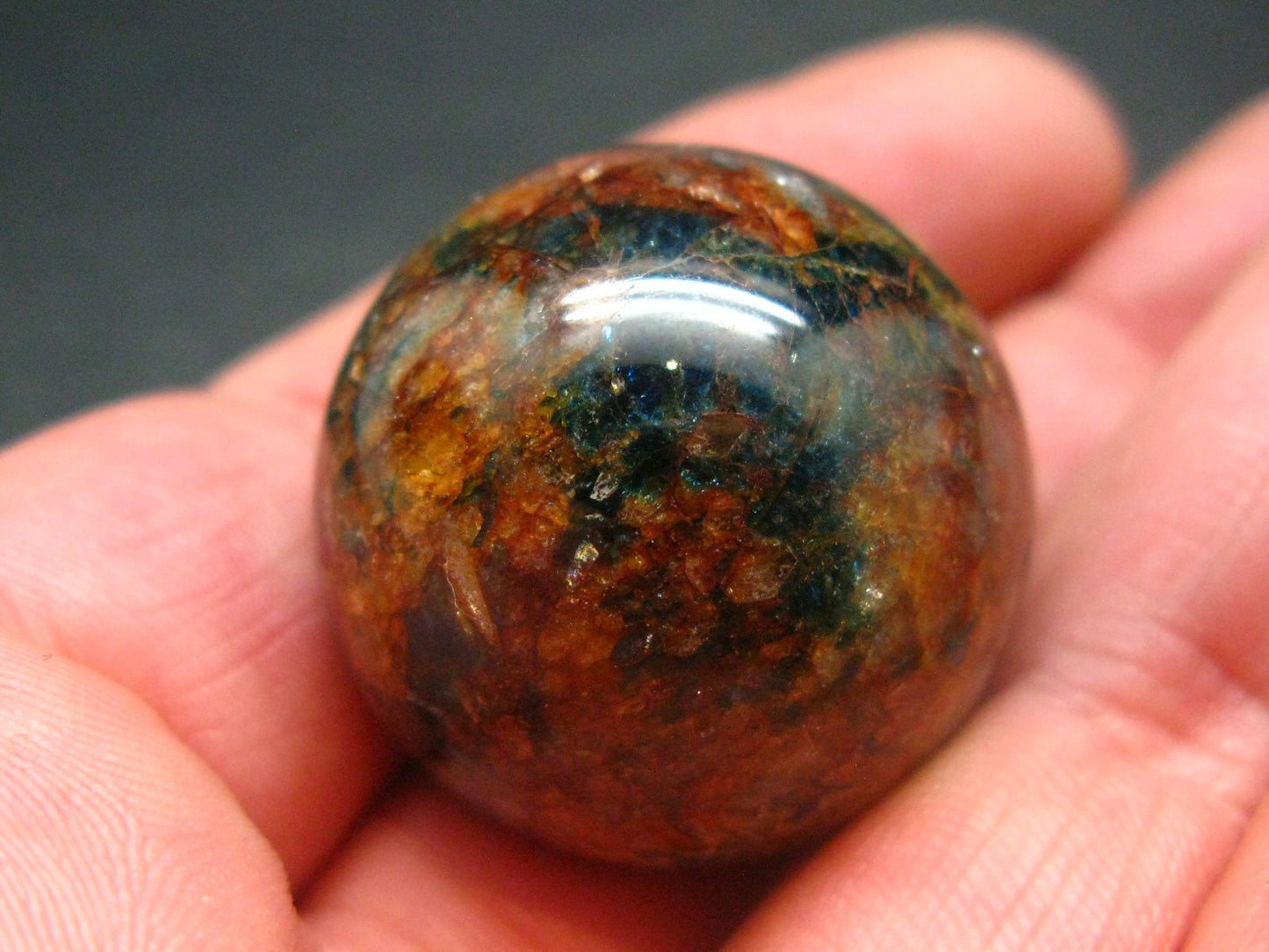 Large Euclase Blue Sphere Ball From Zimbabwe - 35.4 Grams - 1.1"