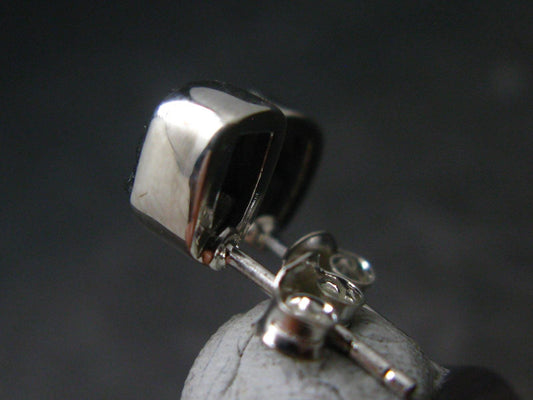 Alexandrite Stud Earrings Sterling Silver From Brazil - 1.69 Grams